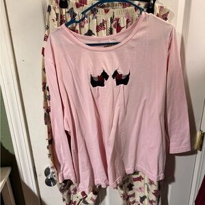 ❣️❄️Light Pink Dog Print Pajama Set